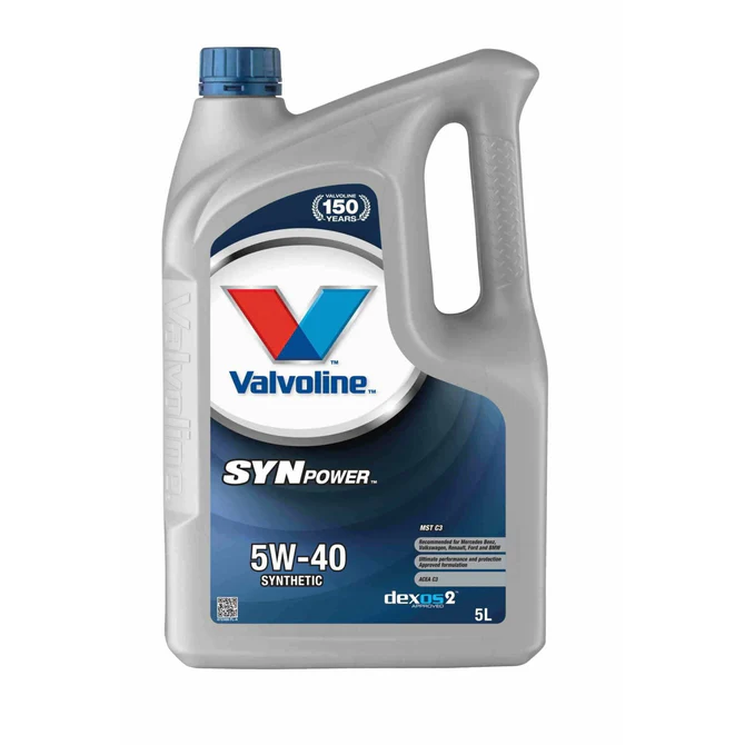 Valvoline 5W40 C3 Fully Synthetic Engine Oil SynPower MST MB PORSCHE RENAULT Approved 872386 - Image 4